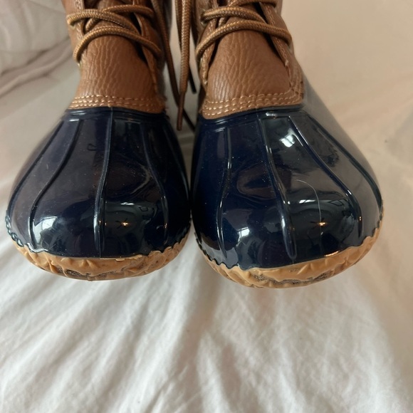 JBU by JAMBU WOMENS NAVY/TAN MAPLEWOOD WATERPROOF BOOTS SIZE 8 - Picture 4 of 10